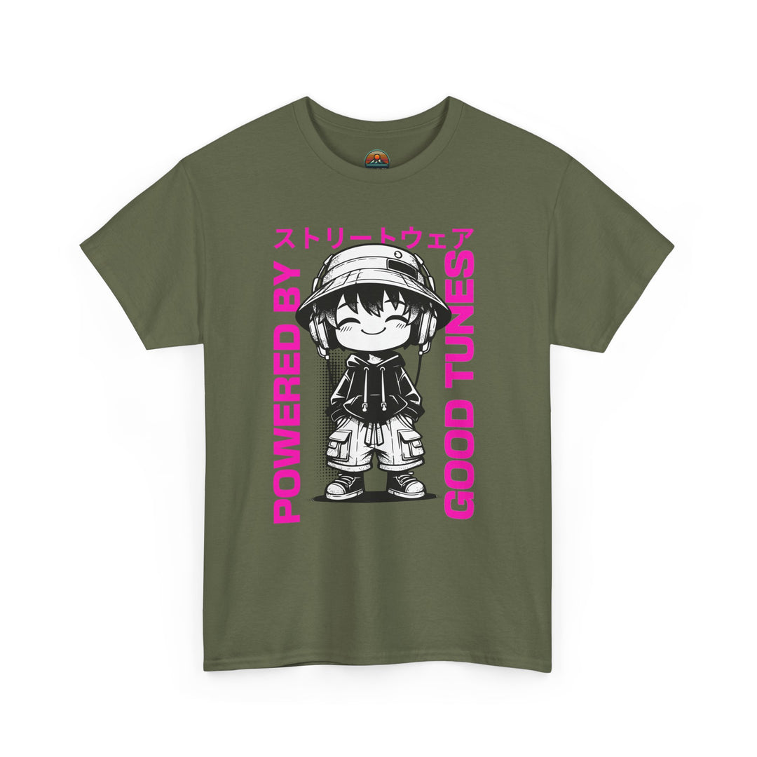 Powered by Good Tunes - Anime Unisex T-Shirt