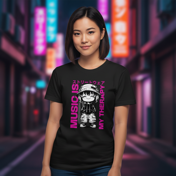 Music is my Therapy - Anime Unisex T-Shirt