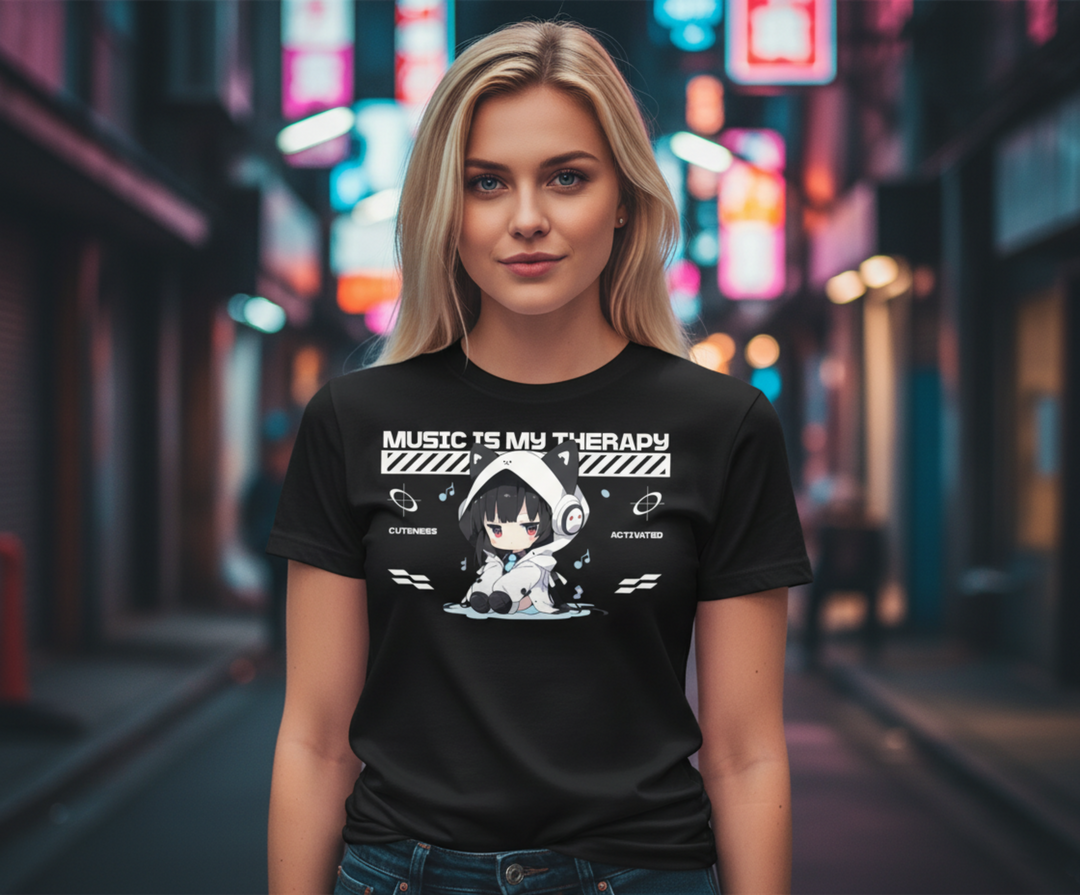 Music is my Therapy - Anime Unisex T-Shirt