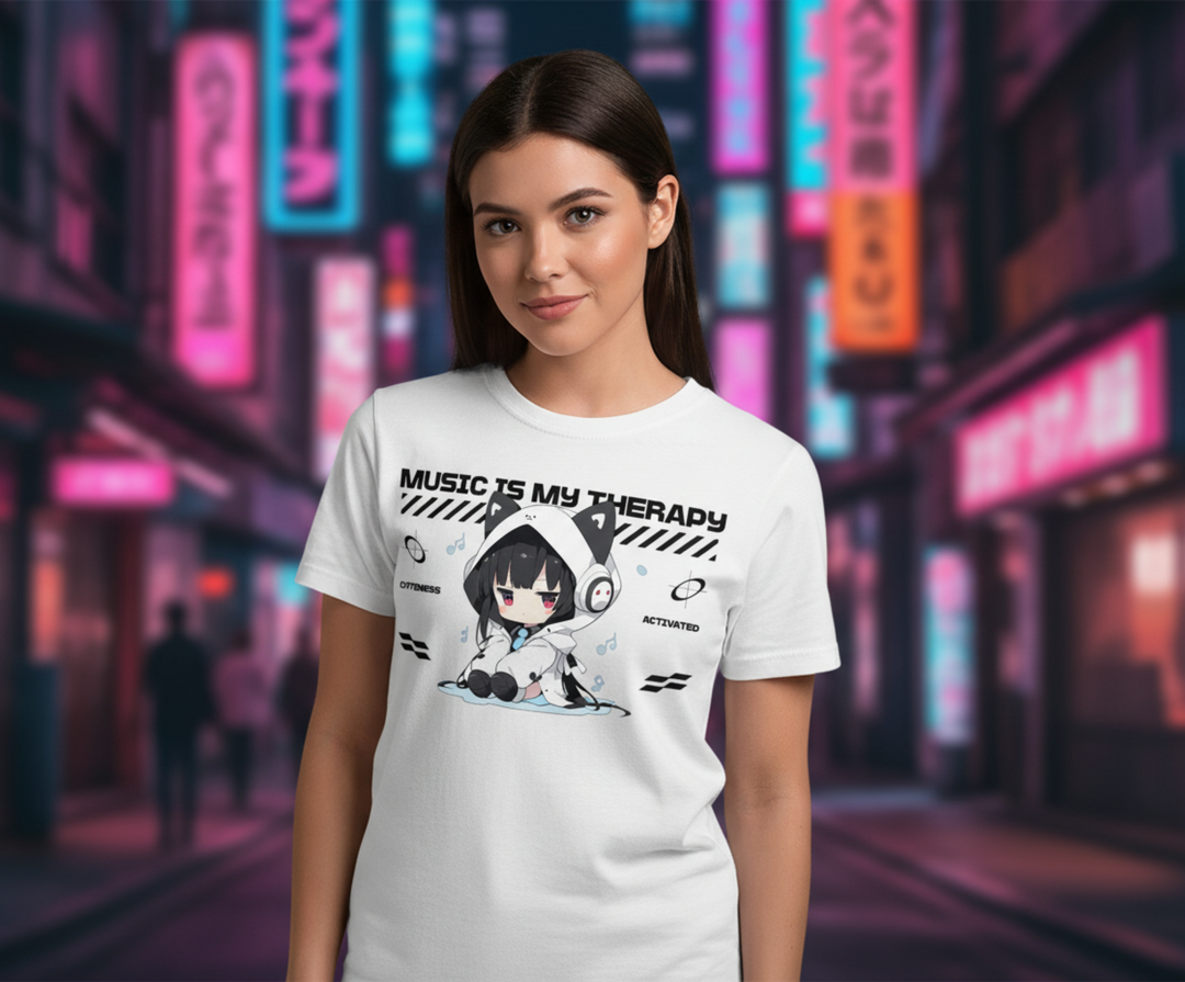 Music is my Therapy - Anime Unisex T-Shirt